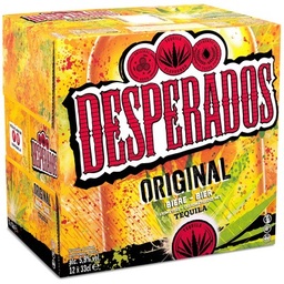 [02693] Desperados Original -Bière aromatisée à un spiritueux à base d'agave-12X33cl -5,9°