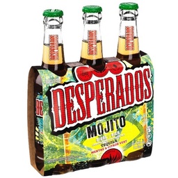 [68285] Desperados Mojito - Bière aromatisée à un spiritueux à base d'agave, Menthe, Citron vert - 3x33cl - 5.9°