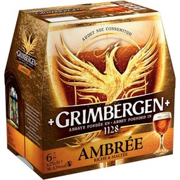 [68041] Grimbergen Bière d'Abbaye 6X25CL GRIMBERGEN AMBREE 6.5 DEGRE ALCOOL