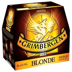 [05406] Grimbergen Bière d'Abbaye 6x25CL GRIMBERGEN BLONDE 6.7 DEGRE ALCOOL